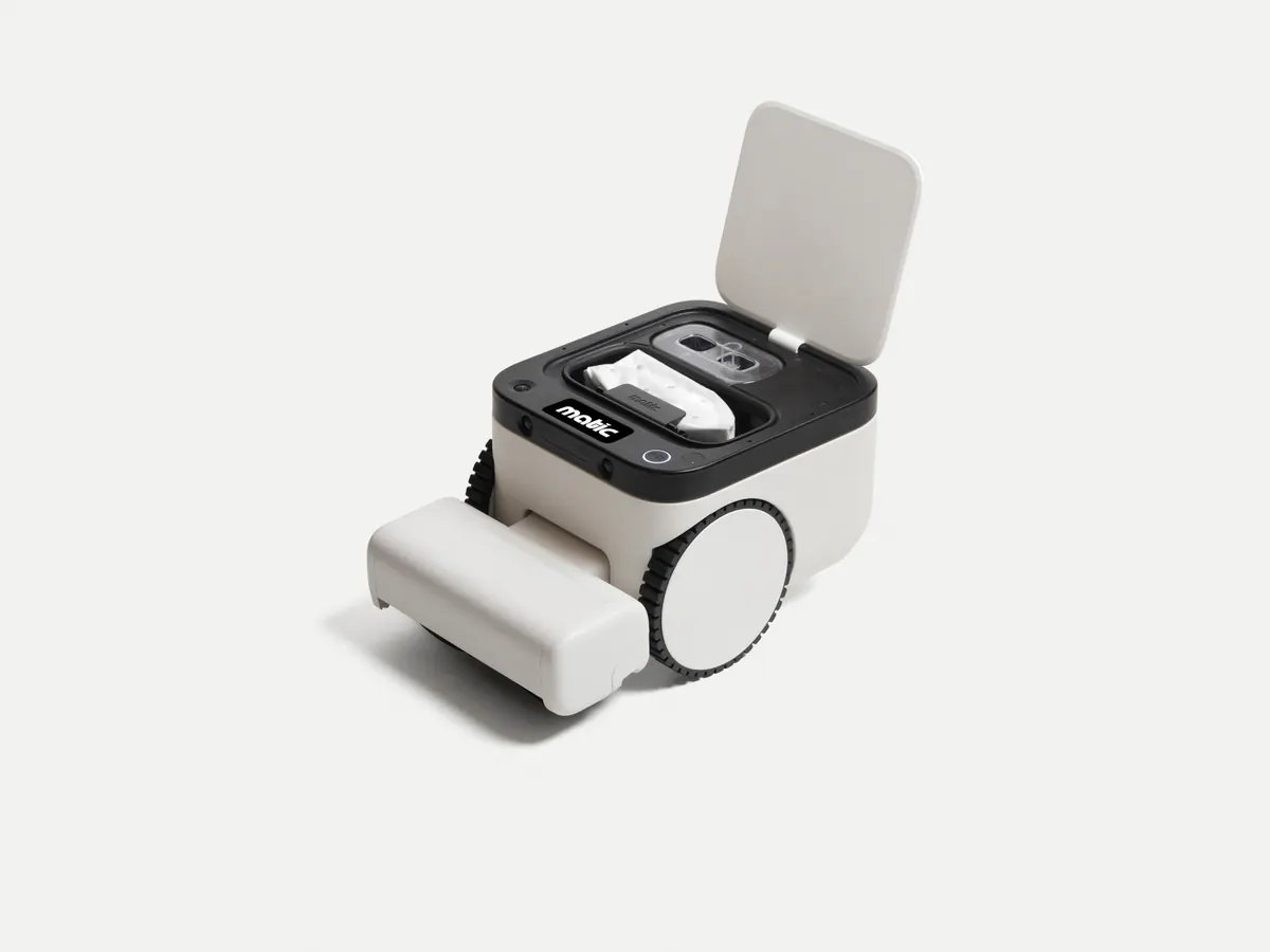 Top view of the Matic robot with its lid closed